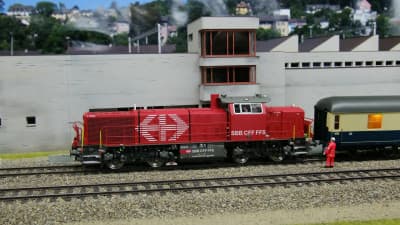 SBB diesel locomotive series 843 in Track 1