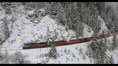 Door de sneeuw in Oregon (USA)