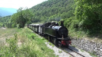 Trains through the Valley of the Var River