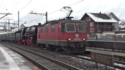 Steam in Hendschiken, Rotkreuz and Schwyz - 20 March 2018