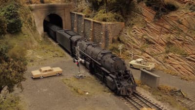 Model railway mix from the USA with beautiful model trains