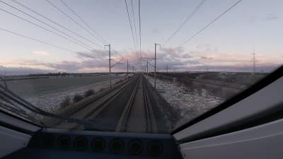 Cab ride with an ICE from Nuremberg to Halle