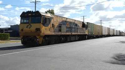 Rockhampton's Denison Street - freight services - 2018