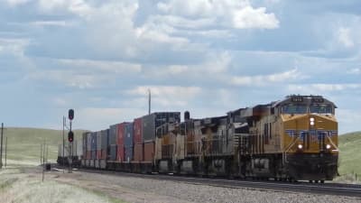 Union Pacific & Detoured Amtrak - May 2015