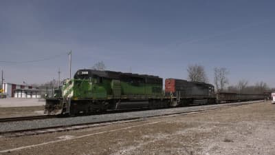 IORY 3488 train from the Burlington Northern & Southern Pacific