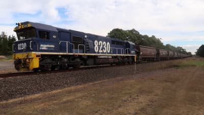 1. Tough Australian diesels and also a steam locomotive in action!