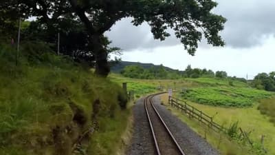 Cabin view from the Welsh Highland Railway from Rhyd Ddu to Caernarfon