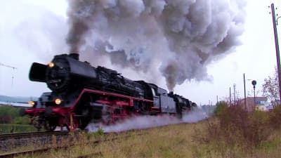 Impressive German steam locomotives in action