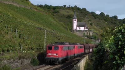 BR 140 with coal trains along the Rhine & Moselle