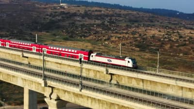 Trainspotting in Israel with a drone