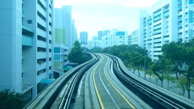 A Ride on the Bukit Panjang LRT Line - Singapore