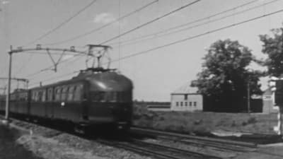A journey by train in 1950 in the Netherlands