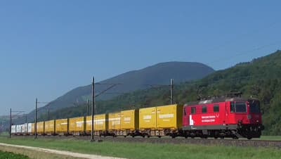 Train traffic in western Switzerland