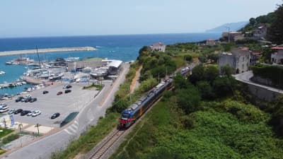 Trains of Sicily as seen from the sky