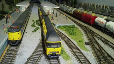 A Dutch model railway in the picture