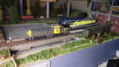 Even more train traffic on the model railway