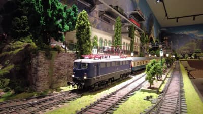 A model railway layout in the royal class of model railways