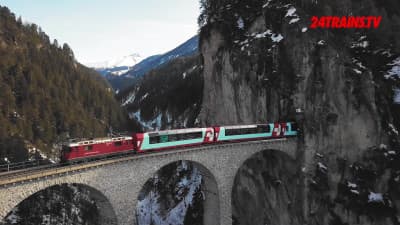 Travel with 24Trains.tv in the Excellence Class of the Glacier Express